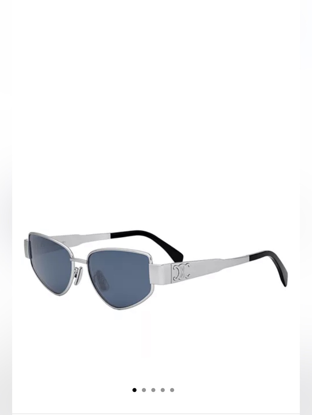 Celine Silver Frame Sunglasses with Blue Lenses